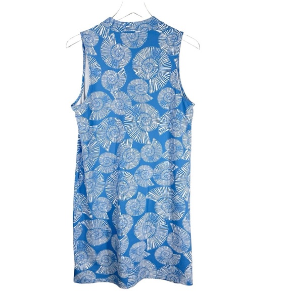 SOUTHERN TIDE Women's Blue Patterned Sleeveless Knit Coastal Dress Medium - Picture 3 of 6